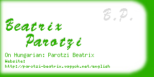 beatrix parotzi business card